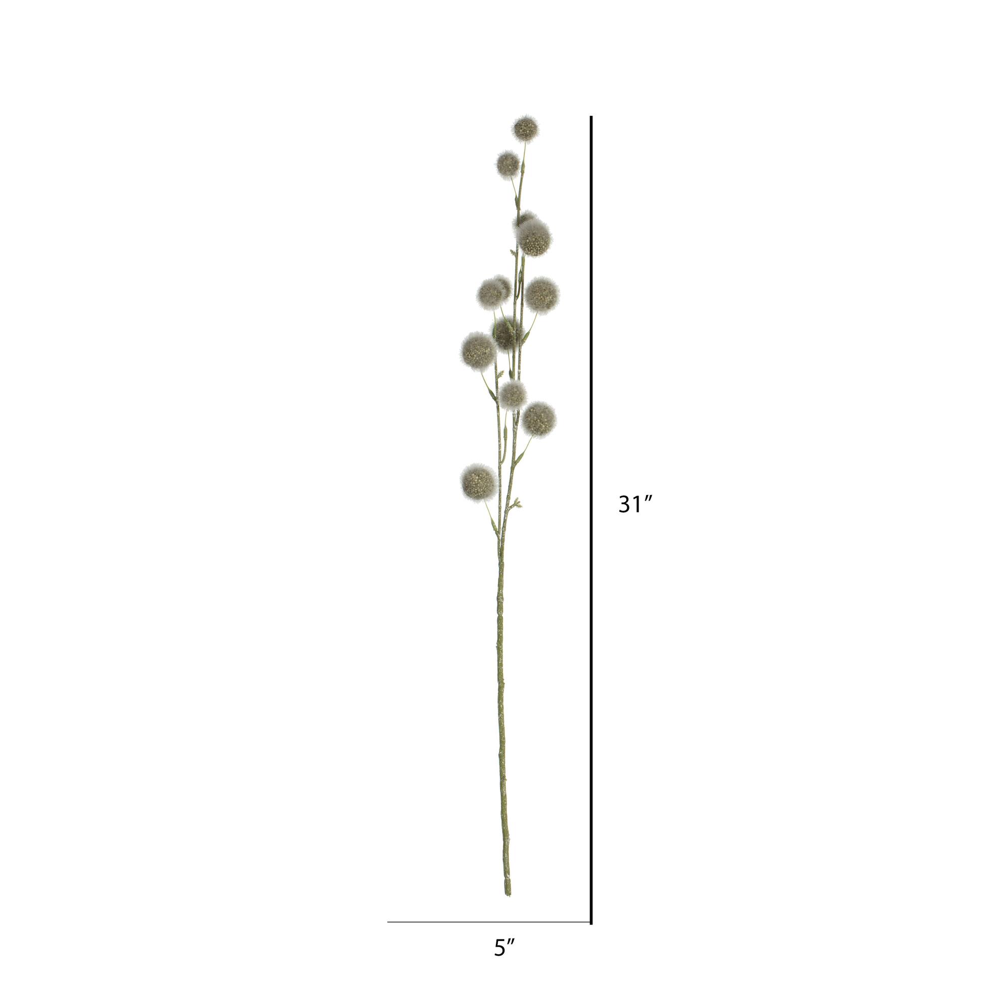 Green Pom Pom Stem, 3ct.